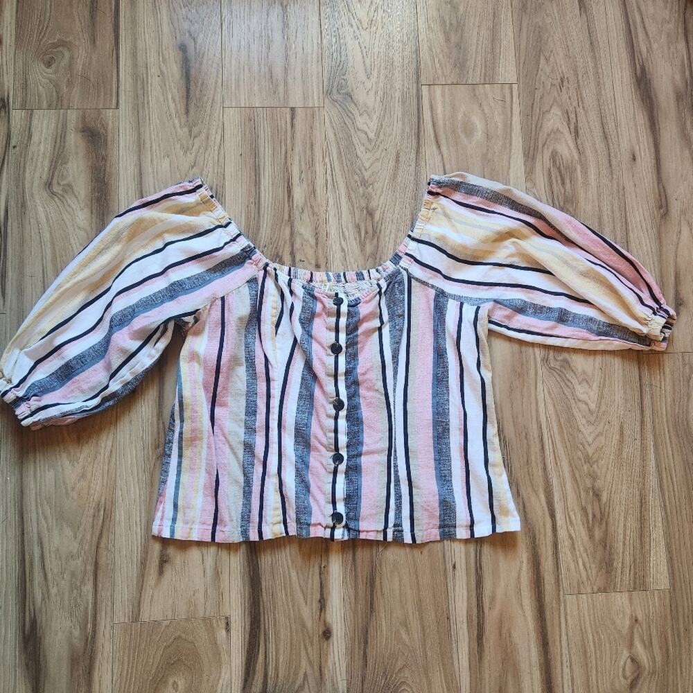 Cotton/Flax Cropped Top Live 4 Truth